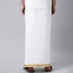 Men White Solid Cotton Dhoti